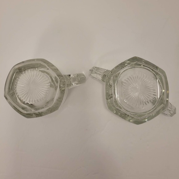 Vintage Crystal Cream & Sugar‎ Bowl Handles Circa 1960 - Picture 5 of 7